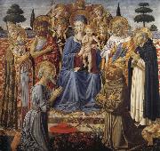 Benozzo Gozzoli The Virgin and Child Enthroned among Angels and Saints china oil painting artist